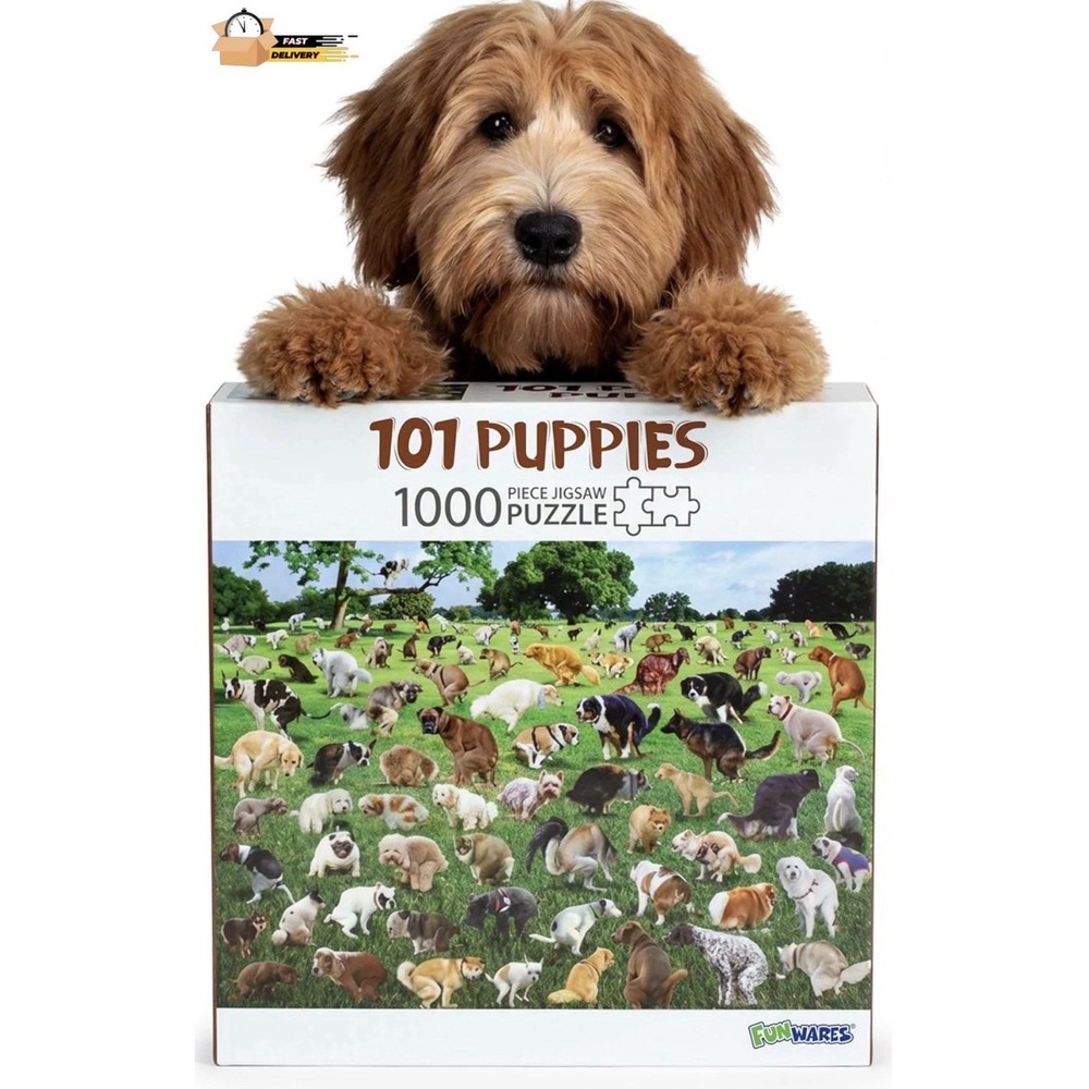 New The Original 1000 Piece Puzzle 101 Pooping Puppies Dog Puppy Poop Christmas
